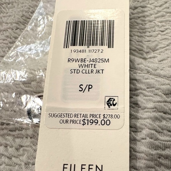 NWT Eileen Fisher Tencel Jacquard Wrap Coat Textured Knit Notch Collar Sz S/P - Picture 12 of 13